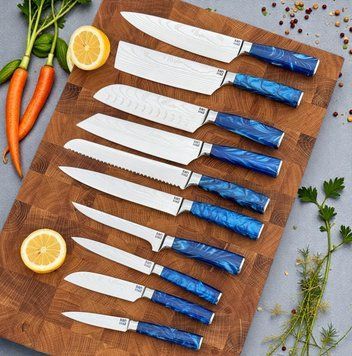 Набор кухонных ножей MAGURA Kitchen 11в1 (Blue) 1456 фото