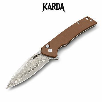 Нож Складной Karda J313 Brown Damascus J313BR фото