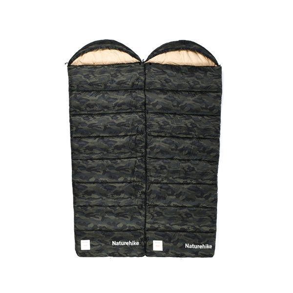 Спальний мішок з капюшоном Naturehike M320 CNK2350WS023, зелений камуфляж, правий 6975641889205 фото