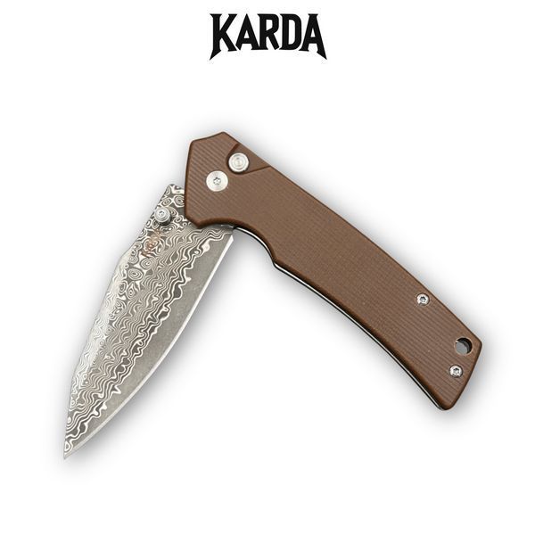 Нож Складной Karda J313 Brown Damascus J313BR фото