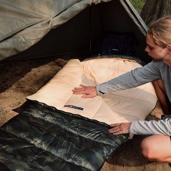 Спальний мішок з капюшоном Naturehike M320 CNK2350WS023, зелений камуфляж, правий 6975641889205 фото