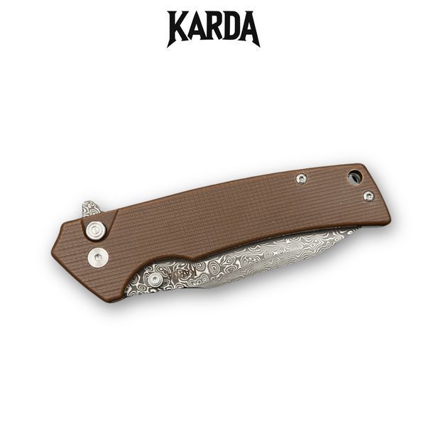 Нож Складной Karda J313 Brown Damascus J313BR фото