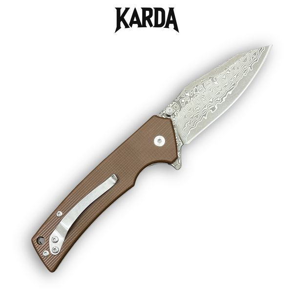 Нож Складной Karda J313 Brown Damascus J313BR фото