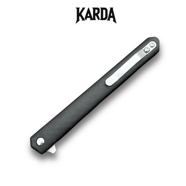 Нож складной Karda J097 black handle drop blade 1542 фото