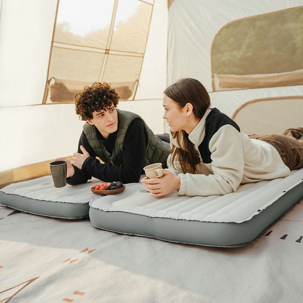 Матрац туристичний надувний одномісний Naturehike CNK2450WS034, 198х68х9.5 см, білий, для кемпінгу із мішком для надування 6975641888048 фото
