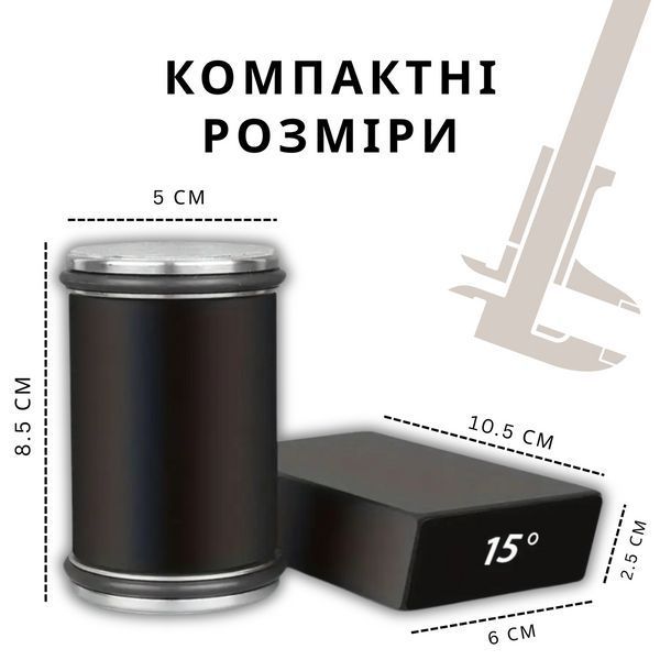 Алмазна роликова точилка (2 кута заточування) Black KT-2635BL фото