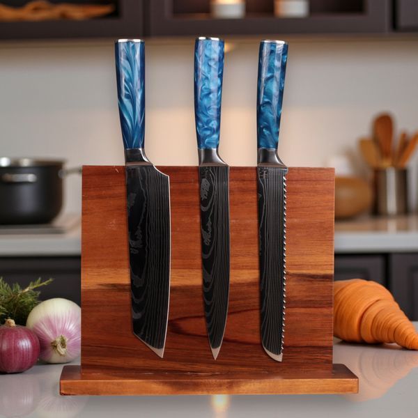 Набір кухонних ножів MAGURA Kitchen 11в1 (Blue) 1456 фото