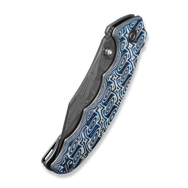 Ніж складаний туристичний Civivi Pentad (8.8 см) Damascus / Micarta синій/білий C24068-DS1 фото