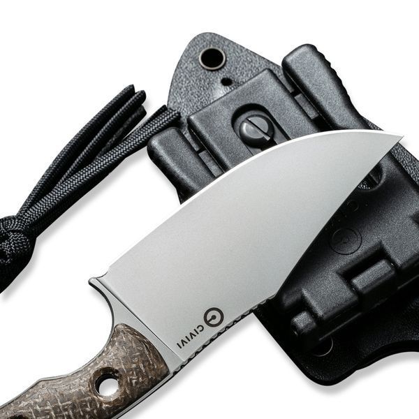Ніж фіксований тактичний Civivi Midwatch, (8.6 см) N690 / Micarta коричневий C20059B-2 фото