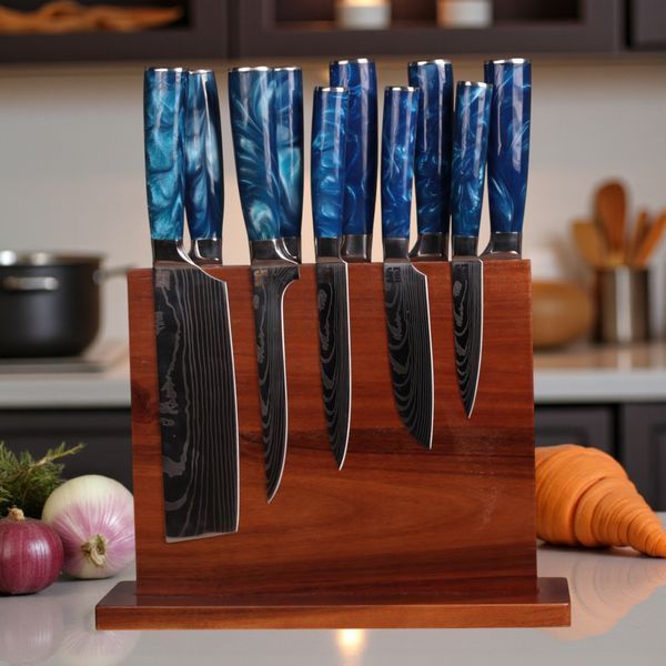 Набір кухонних ножів MAGURA Kitchen 11в1 (Blue) 1456 фото