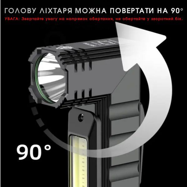 Ліхтарик з поворотним механізмом 2в1 (Ручний - Налобний) SuperFire G19 SF-G19 фото