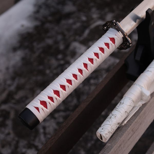 Катана Сувенирная White-Red laminated steel 1642 фото