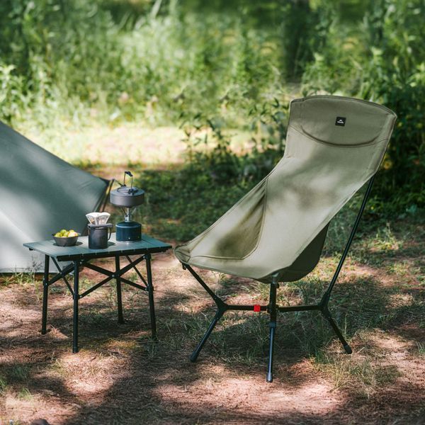 Стілець складаний ультралегкий Naturehike CNK2550JJ013 Yamami YL01, розмір L, алюміній, чорний 6927595774410 фото