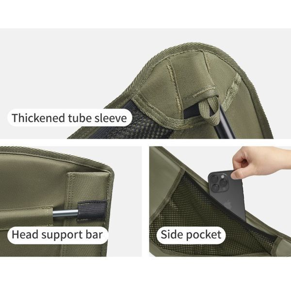 Стілець складаний ультралегкий Naturehike CNK2550JJ013 Yamami YL01, розмір L, алюміній, чорний 6927595774410 фото