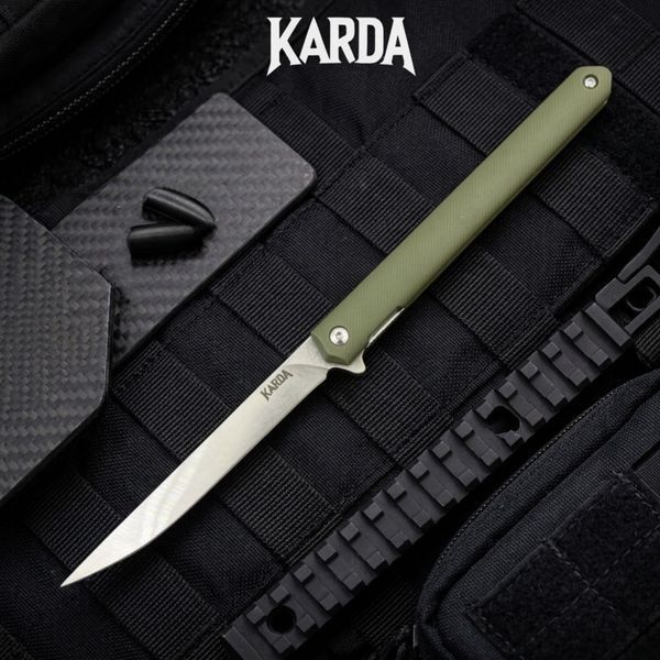 Ніж складаний Karda J097 Army Green handle Drop blade NS MK097GT фото
