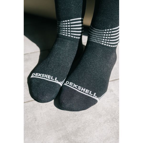 Водонепроникні шкарпетки Dexshell Longlite Socks 2.0, сірі полоски, розмір S (36-38) 70410 фото