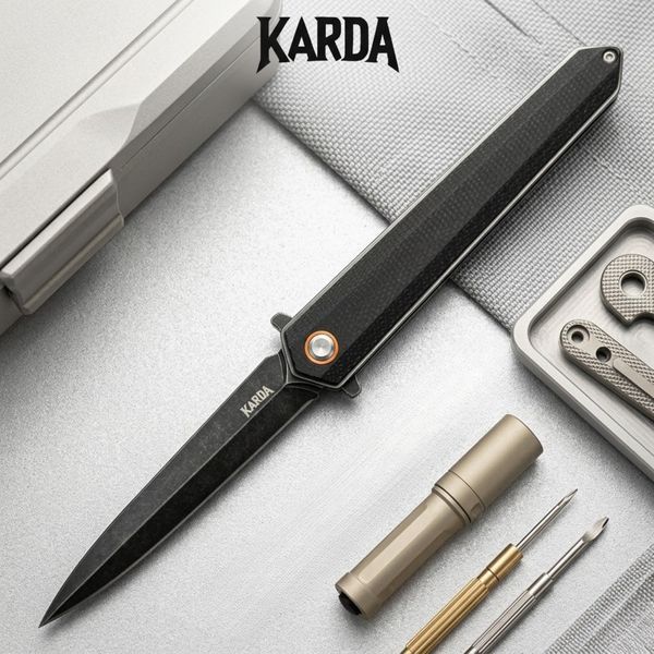 Нож складной Karda J177 black handle 1375 фото