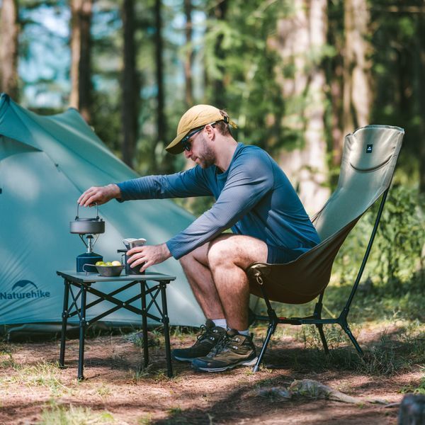 Стул складной ультралегкий Naturehike CNK2550JJ013 Yamami YL01, размер L, алюминий, оливковый 6927595773819 фото