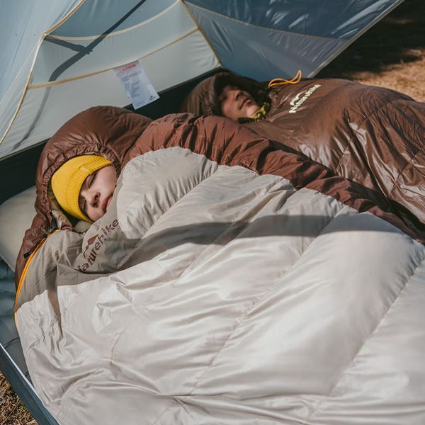 Спальник з натуральним пухом Naturehike Snowbird CNK2550WS014, p-р L, коричневий 400 г 71464 фото