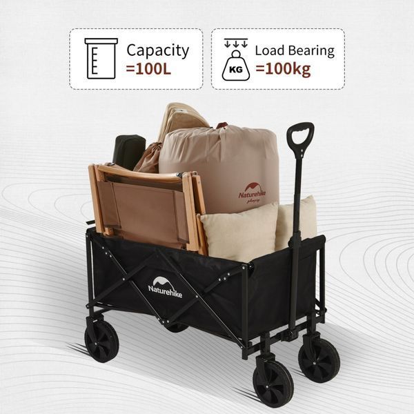 Складаний візочок Naturehike CNK2300JU014, чорний 6976023925085 фото