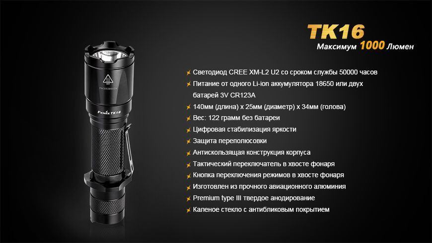 Ліхтар ручний Fenix TK16 44750 фото