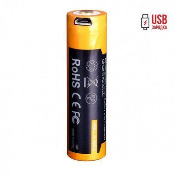 ARB-L18-2600U Аккумулятор 18650 Fenix (2600 mAh) Li-ion micro usb зарядка 6009467 фото