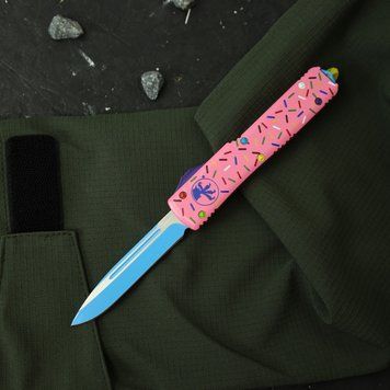 Нож Фронтального выброса Microtech Ultratech EXCLUSIVE Dessert Warrior Donut Pink (Drop point) 1745 фото