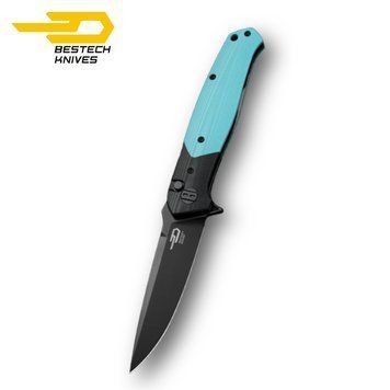 Ніж Складаний BESTECH SWORDFISH BG62E Black and Light Blue G10 BG62E фото