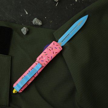 Нож Фронтального выброса Microtech Ultratech EXCLUSIVE Dessert Warrior Donut Pink 1744 фото