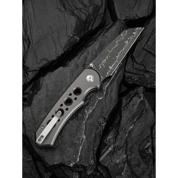 Нож складной туристический Civivi Pragma Prime, (8.9 см) Damascus / Aluminum серый C24067-DS1 фото