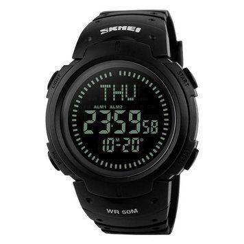 Мужские часы Skmei 1231BK All Black Smart Watch + Compass 1166 фото