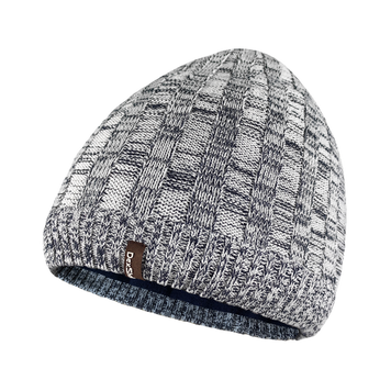 Водонепроникна шапка Dexshell Heathered Rib Knit Beanie, onesize (56-58 см), біло-сіра DH32405MBL фото
