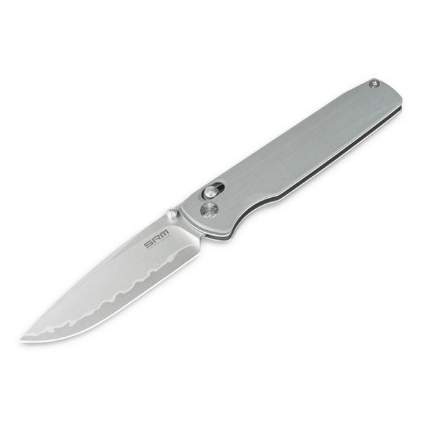 Ніж складаний туристичний SRM Terrier 258L-GK2 (9.3 см) 140Cr / G10 сірий 258L-GK2 фото