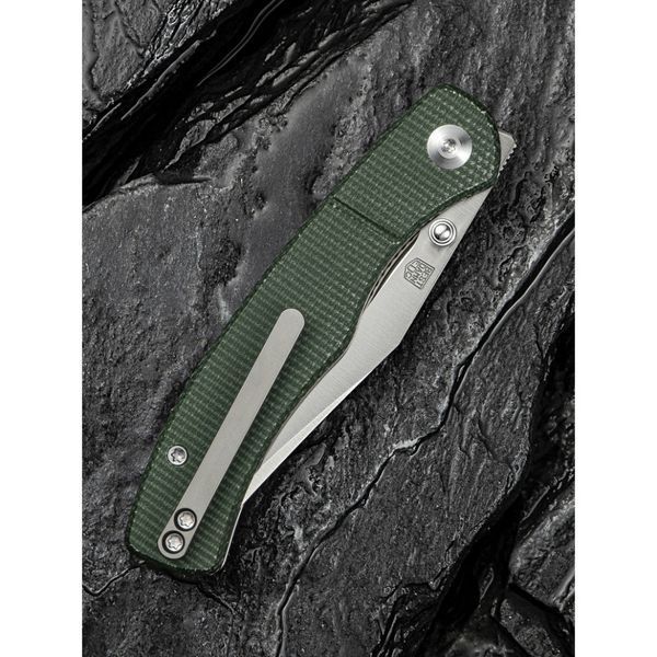 Ніж складаний кишеньковий Civivi Clingman, (7.6 см) Nitro-V / Micarta темно-зелений C23065-4 фото