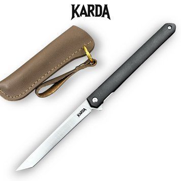 Ніж складний Karda J097 black handle tanto blade 1541 фото