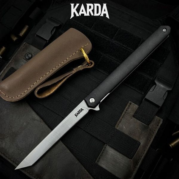 Ніж складний Karda J097 black handle tanto blade 1541 фото