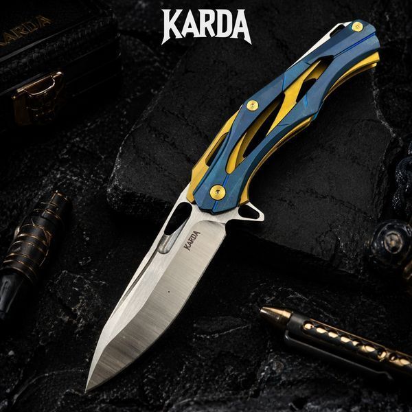 Ніж складний Karda Neptun Blue&Gold D040 1211 фото