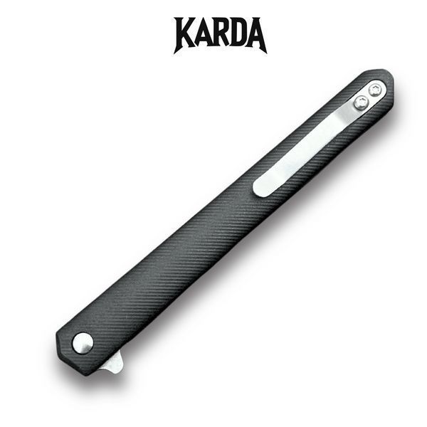 Ніж складний Karda J097 black handle tanto blade 1541 фото