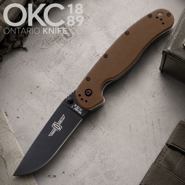 Ніж складаний Ontario Knife RAT I Coyote brown 1478.00.15 фото