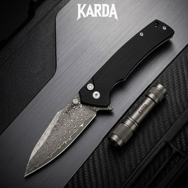 Нож Складной Karda J313 Black Damascus J313B фото
