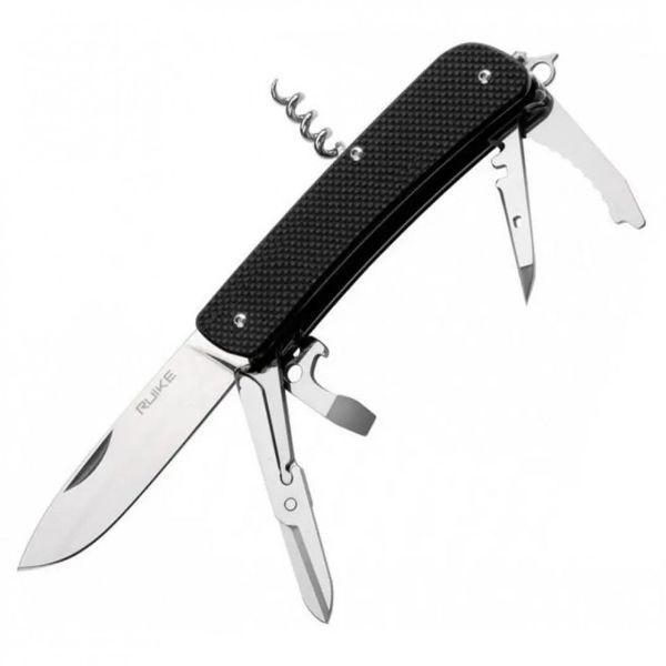 Багатофункціональний ніж Ruike Criterion L31, (8.5 см) 12C27 / G10 чорний, 18 інстр. L31-B фото