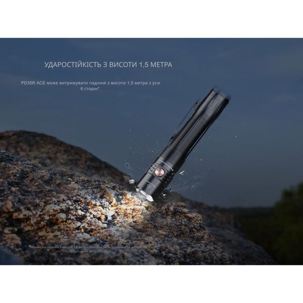 Ліхтар тактичний ручний Fenix PD35R ACE LED 2000 лм + наключний ліхтар CL01 (чорний) | Лімітована серія PD35RACE-CL01B фото