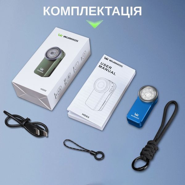 Компактний ліхтарик Wurkkos HD03 680LM Blue HD03-CSP-BL-6K-2 фото