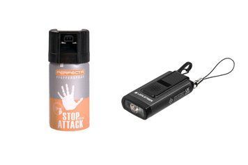 Комплект: 502580 Ліхтар-брелок Led Lenser K6R Safety + 2.1904 Балончик перцевий Umarex 6010111 фото