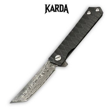 Складной нож Karda D051 Damascus Tanto 1520 фото
