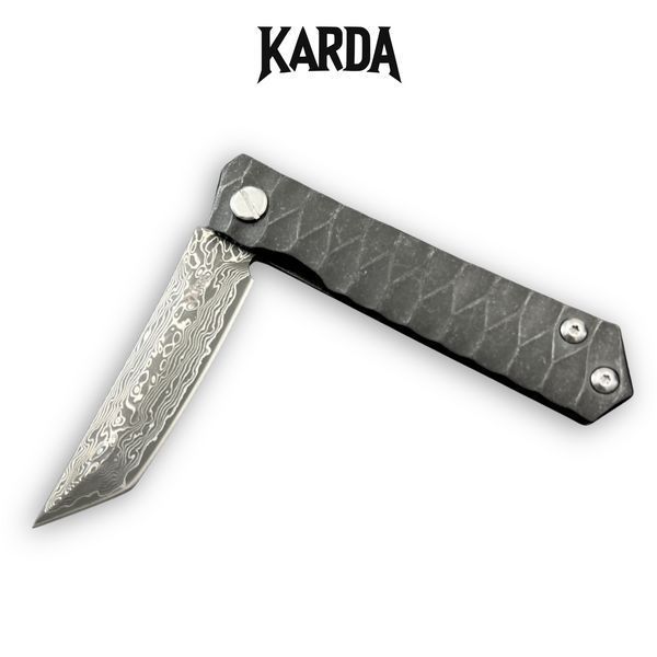 Ніж Складний Karda D051 Damascus Tanto 1520 фото