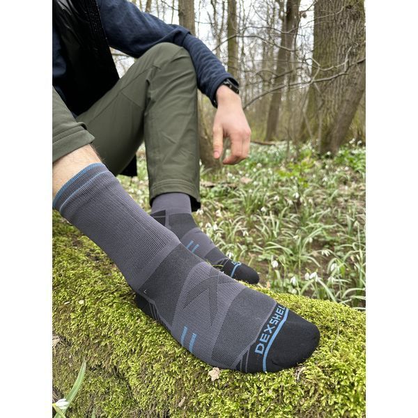 Шкарпетки водонепроникні Dexshell Running Lite 2.0 Socks, сірі, розмір S (36-38) DS20610TLG2.0-S фото