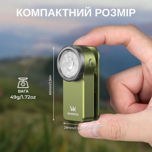 Компактний ліхтарик Wurkkos HD03 680LM Olive HD03-CSP-OL-6K-2 фото