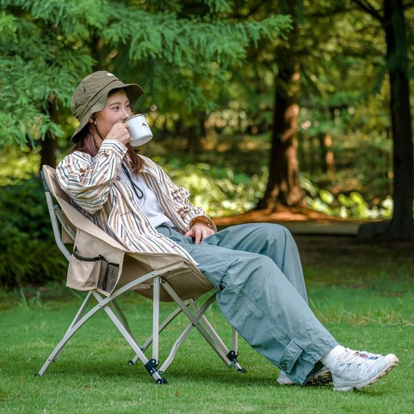 Стілець складаний Naturehike Stellaluna T04 CNK2550JJ022, вуглецева сталь, хакі 73066 фото