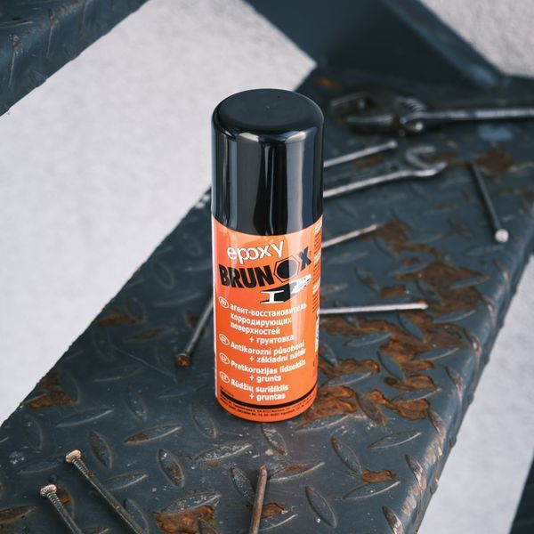 Перетворювач іржі та ґрунтовка 2-в-1, спрей Brunox Epoxy 150 ml 44210 фото